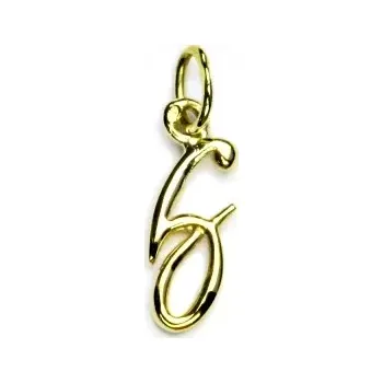 Přívěsek Zlatý přívěsek, žluté zlato, písmenko G - P 437 (Zlaté písmenko)