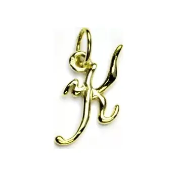 Přívěsek Zlatý přívěsek, žluté zlato, písmenko K - P 437 (Zlaté písmenko)