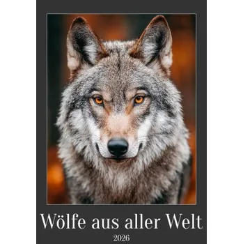Diář Wölfe aus aller Welt (Tischkalender 2026 DIN A5 hoch), CALVENDO Monatskalender (DE)