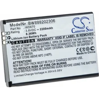 Baterie pro mobilní telefon VHBW Baterie pro ZTE Jazz Super 4G LTE WiFi / MF673, 2200 mAh