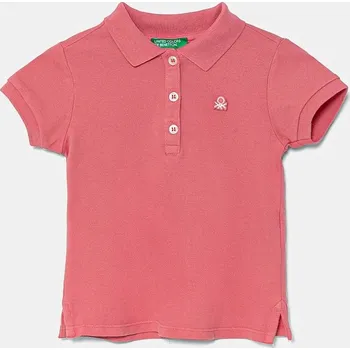 Chlapecké tričko Dětské polo tričko United Colors of Benetton růžová barva, s límečkem, 3WG9G300A 3WG9G300A.P.Season.PPYA 38X, vel. 104