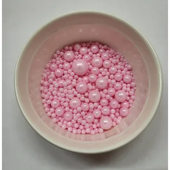 Jedlá dekorace na dort Lucie´s Sprinkles Směs růžových cukrových perel - Vegan, Bez Lepku 90g: 90g