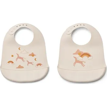 Bryndák Dětský podbradník Liewood Tilda 2-pack LW15128 oranžová 20X, vel. ONE SIZE