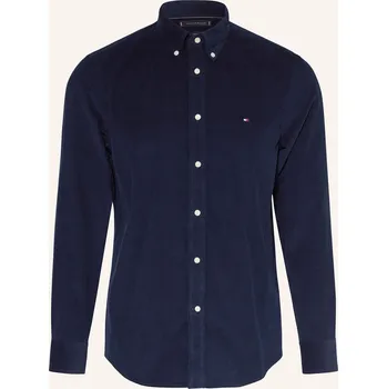 Pánská košile Tommy Hilfiger Pánská Manšestrová Košile Regular Fit, tmavě...