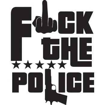 Samolepicí dekorace na vozidlo Samolepka na auto F**K POLICE ODOLNÁ FÓLIE AUTOMOBILOVÁ cm