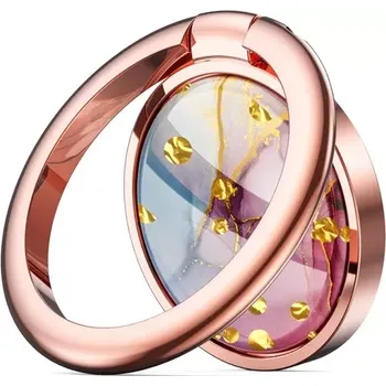 Kroužek Tech-Protect Magnetic Ring růžový mramor (Držák prstu a stojánek Tech-Protect Magnetic Phone Ring Holder – růžový mramor, 3v1)