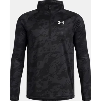 Chlapecké tričko Under Armour UA Tech 2.0 1/2 Zip-BL 1363286-003 Černá YLG