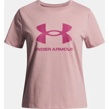 Dívčí tričko Dívčí tričko Under Armour UA BIG LOGO SS-PNK 1389756-673 Růžová YMD