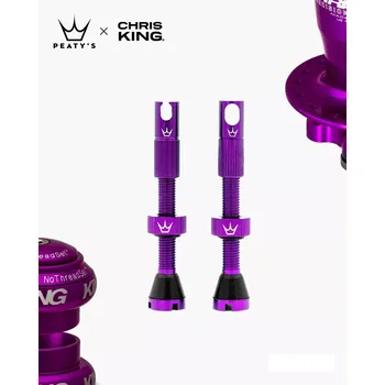 Plášť na kolo Peaty's Peaty's bezdušový ventilek Chris king MK2 80mm barva fialová