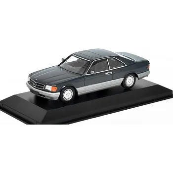autíčko Minichamps Mercedes-Benz 560SEC C126 S-Class 1986 černá 1:43 - MAXICHAMPS Mercedes S Class 560 SEC C 126 Coupe 1986 - kovový model auta - Minichamps 1/43