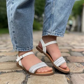 Dámské sandále Dámské sandály bílé SP02-2 Velikost: 38