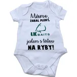 Body LK Baits krátký rukáv Mámo zabal pleny 1,5-2 roky zelený nápis