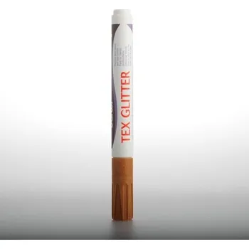 Speciální výtvarná barva DARWI TEX GLITTER fixa na textil - Měděná 6 ml