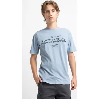 Reporter Young | Chlapecké modré tričko s efektem acid wash a potiskem - Barva MODRÁ, Velikost 158 243-0440B-35-400-1