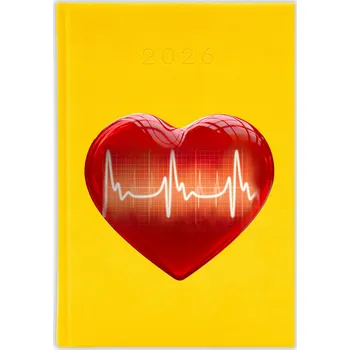 Diář Knižní diář 2026 A5 FunnyCase žlutý