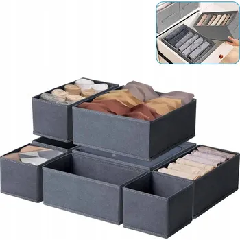 Organizér oblečení ORGANIZÉR NA SPODNÍ PRÁDLO A PONOŽKY DO ZÁSUVKY SKŘÍNĚ SADA 8 kusů