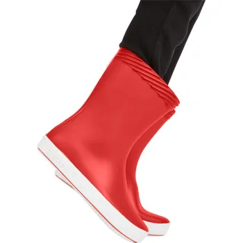 Chlapecká obuv DECATHLON Dětské holínky 100 27/28 BÍLÁ|ČERVENÁ