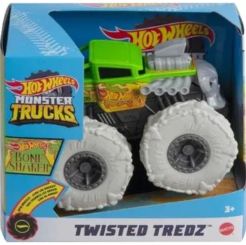 auto na autodráhu Hot Wheels Monster Trucks Twisted Tredz 14:3 Bone Shaker