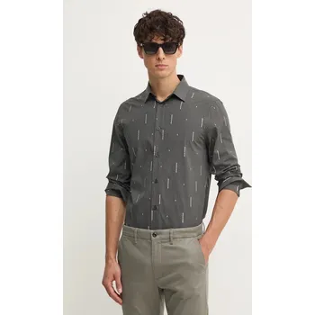 Pánská košile Bavlněná košile Armani Exchange 6DZC06.ZN5DZ šedá 90X, vel. L