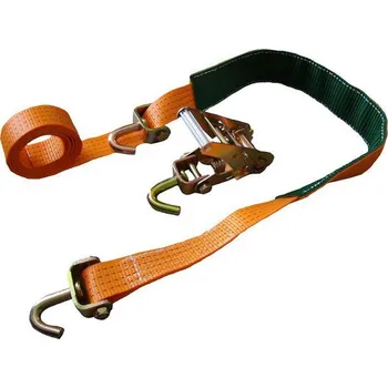 Lany Vázací-technika.cz Upínací popruh pro transport vozidel 5 t C 50 mm 3 m s ochranným návlekem a ráčnou