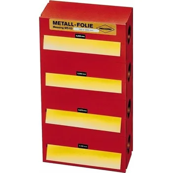 Sada kovových fólií z mosazi 150x1200mm Recor