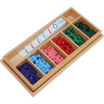 Dřevěná hračka ADENA MONTESSORI Kostičky pro počítání s desetinnými čísly