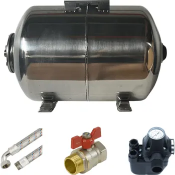 Domácí vodárna Vodárenský set 60L AQUA OLA ležatý, nerezový - Prodloužená záruka 5 let