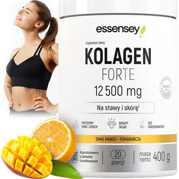 Kloubní výživa Essensey Kolagen Forte 12500 mg příchuť mango-pomeranč na klouby a pokožku 400 g