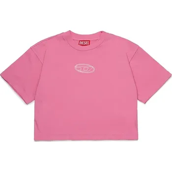 Dětské bavlněné tričko Diesel TIXAN T-SHIRT J02428 růžová 30X, vel. 164