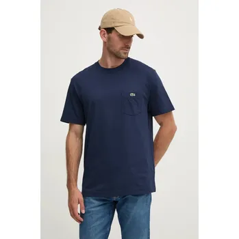 Bavlněné tričko Lacoste tmavomodrá barva, TH2827 59X, vel. XXL