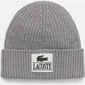 Čepice Vlněná čepice Lacoste RB1783 šedá 90X, vel. ONE SIZE