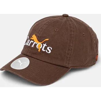 Kšiltovka Bavlněná baseballová čepice Puma PUMA x CARROTS Dad Cap hnědá barva, s aplikací, 25789 25789. 88X, vel. ONE SIZE