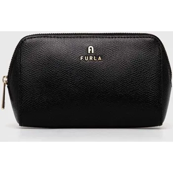 Kožená kosmetická taška Furla Ares černá barva WE00449.ARE000.ARES