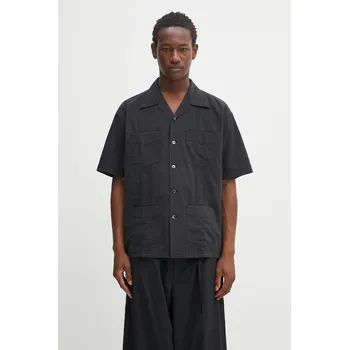Pánská košile Bavlněná košile NEIGHBORHOOD guayabera shirt ss, XL, černá, 99X