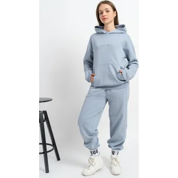 Dívčí mikina Reporter Young | Dívčí modrá zateplená mikina s kapucí a nápisem „BEYOND THE STARS“ - Barva MODRÁ, Velikost 158 243-0551G-16-450-1