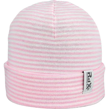 Kojenecká čepice RDX Dívčí nasazovací čepice Růžová s pruhy Vel. 00