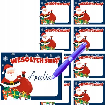 Vánoční dekorace Vánoční Nálepky Ozdoby Dárky s místem pro jméno