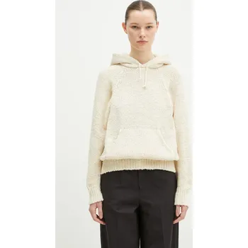 Dámský svetr Hedvábný svetr Visvim Raglan Hoodie P.O. Knit Mawata, L, béžová, 12X