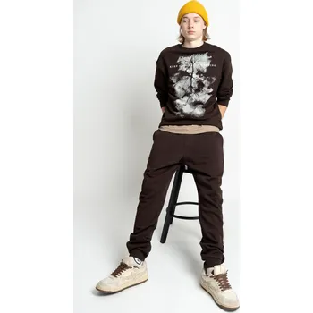 Reporter Young | Chlapecké tmavě hnědé oversize tepláky - Barva HNĚDÁ, Velikost 152 243-0117B-24-790-1