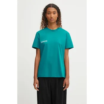 Dámské tričko Bavlněné tričko Pangaia DNA Interlock T-Shirt, XS, tyrkysová, 66X