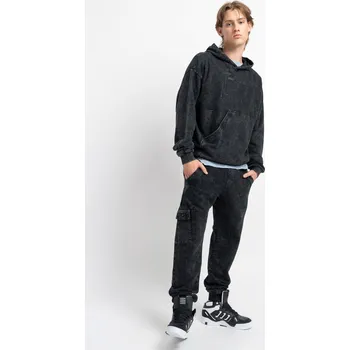 Reporter Young | Chlapecké černé tepláky se sepraným efektem a kapsou na nohavici - Barva STŘÍBRNÁ, Velikost 152 243-0117B-26-198-1