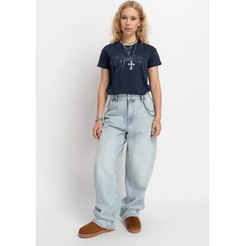Reporter Young | Dívčí modré džíny BAGGY se sepraným efektem - Barva MODRÁ, Velikost 134/140 251-0110G-20-000-1
