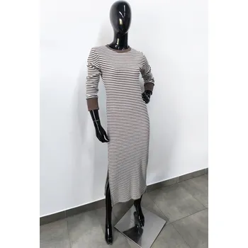 Dámská halenka Off Pink Vroubkované šaty s rozparkem, Off Pink, vel S, M, L, XL Velikost: M