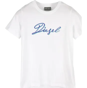 DIESEL Written Logo White tričko XS Bílá