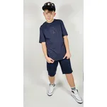 Reporter Young | Chlapecké tmavě modré tričko s digitálním potiskem „INS@N3“ - Barva TMAVĚ MODRÁ, Velikost 152 243-0440B-19-480-1