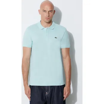 Pánské tričko Bavlněné polo tričko Lacoste tyrkysová barva, PH4012-001 66X, vel. S