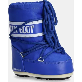 Dívčí sněhule Dětské sněhule Moon Boot ICON MINI NYLON modrá barva, 80D1400430 57X, EUR 19/22