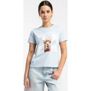 Reporter Young | Dívčí světle modré tričko s kontrastním potiskem LAMY - Barva SVĚTLE MODRÁ, Velikost 158 251-0440G-52-420-1