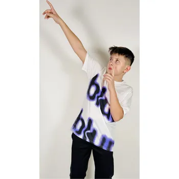 Reporter Young | Chlapecké bílé tričko s potiskem "BLUR" - Barva BÍLÁ, Velikost 176 243-0440B-03-200-1