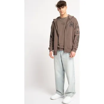 Chlapecká mikina Reporter Young | Chlapecká hnědá mikina s kapucí a potiskem WHY - Barva HNĚDÁ, Velikost 152 251-0555B-16-790-1